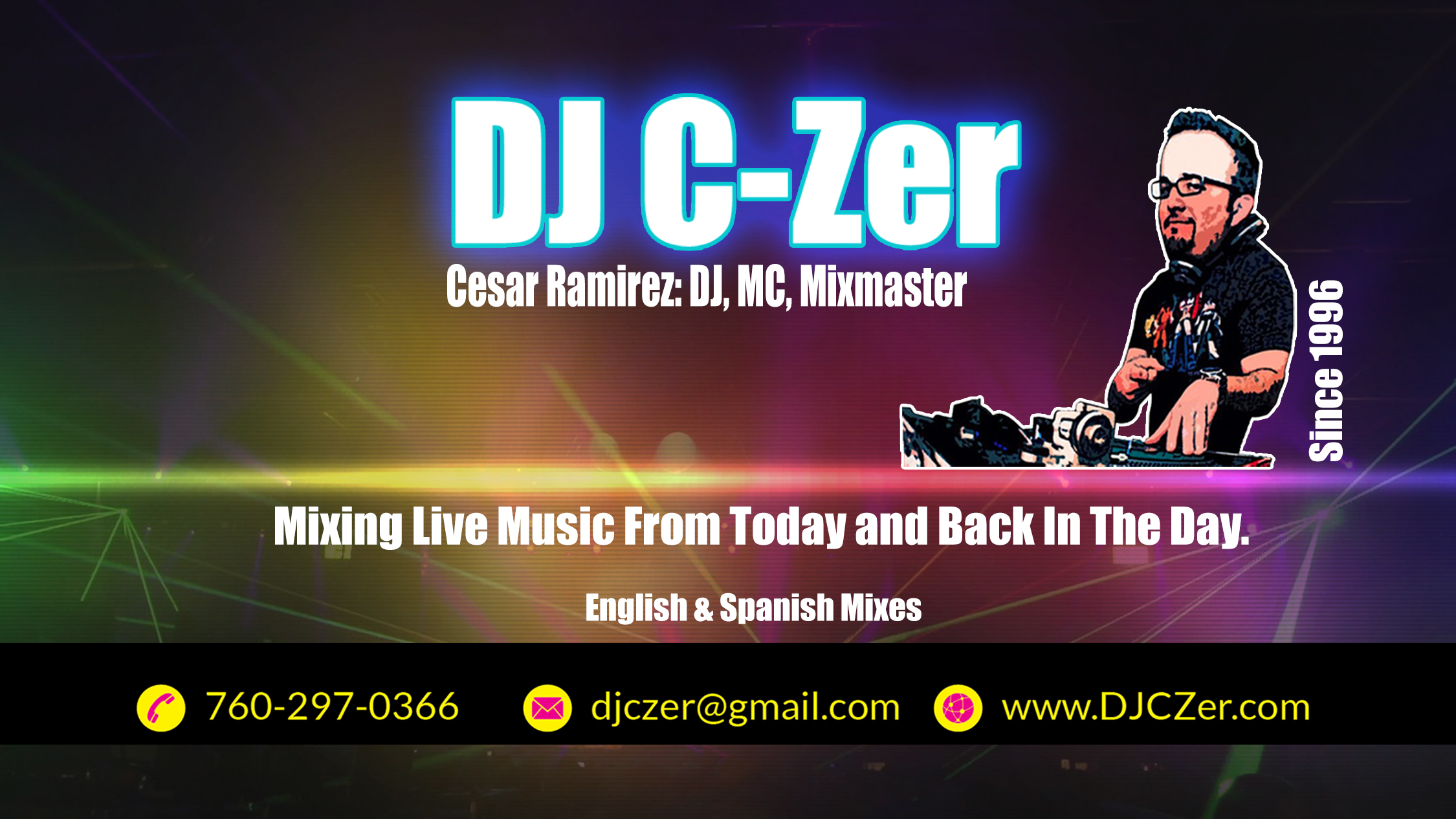 DJ C-Zer 2016 Business Cards